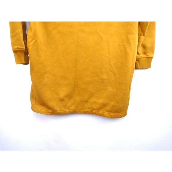 TOMMY HILFIGER Sweatshirt Dress Womens Size S/P 1/4 Zip Pullover Mustard Yellow - Picture 10 of 12